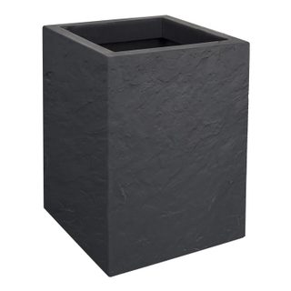 EDA Pot carré plastique Durdica Up anthracite 29,5 x 29,5 x h.29,5 cm