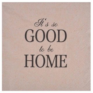 Lot de 20 Serviettes en Papier  Home  33x33cm Naturel