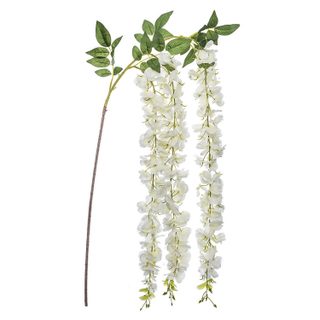 Fleur Artificielle  3 Glycines  130cm Blanc