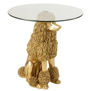 Table d'Appoint Caniche  Trina  62cm Doré