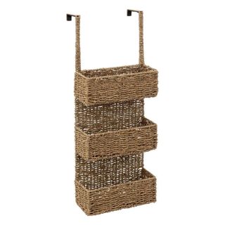 Étagère Porte 3 Niveaux  Roseau  69cm Marron