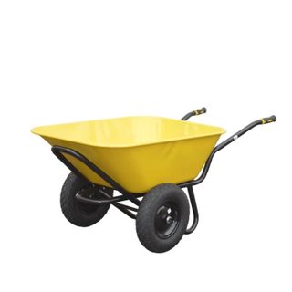 Brouette 165 l - 2 roues gonflées - duo tonic - jaune