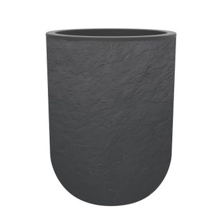 EDA Pot de fleurs rond en plastique Volcania UP anthracite - diamètre 50 cm