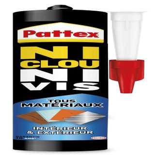 Pattex Colle de fixation Ni clou ni vis tous matériaux 450g