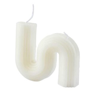Bougie Déco Vague  Arty  9cm Blanc