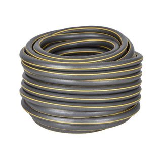Tuyau d'arrosage anti écrasement Ultramax usage domestique diamètre 15 mm 50 m gris jaunes