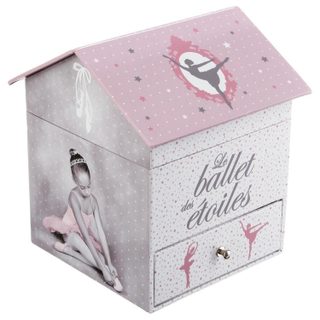 Boîte à Bijoux Musicale  Ballerine  16cm Rose