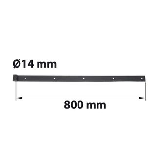 Afbat Penture à bout carré D14 35X4 L.800mm pré-peint