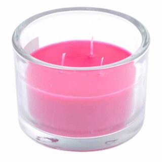 Bougie Verrine Parfumée  Essentiel  12cm Rose