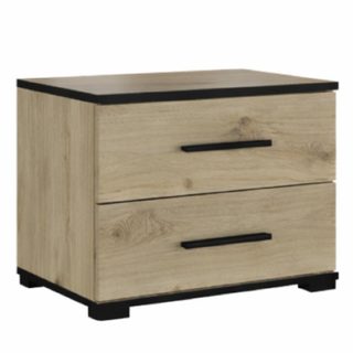 Jlc Kreation Chevet 2 tiroirs moderne en bois AMELIA