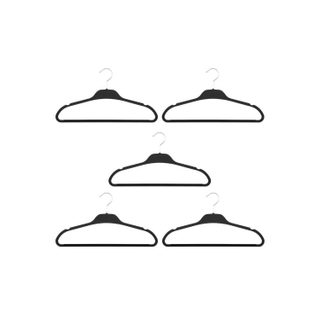 Lot de 5 Cintres  Anti-Dérapant  45cm Noir