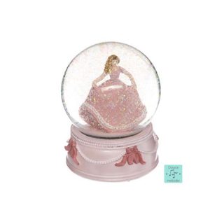 Boule à Neige Musicale  Princesse  14cm Rose
