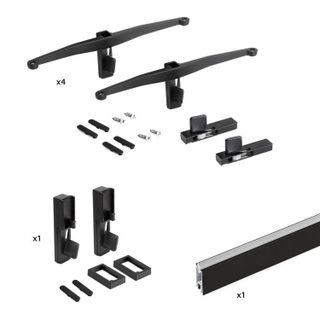Kit Zero de supports pour étagères en bois et tringle