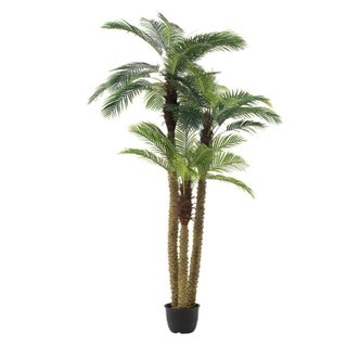 Plante Artificielle en Pot  3 Palmiers  300cm Vert