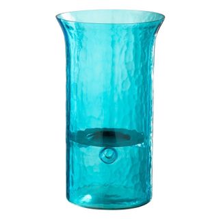 Photophore Étroit en Verre  Tarifa  34cm Bleu Azur