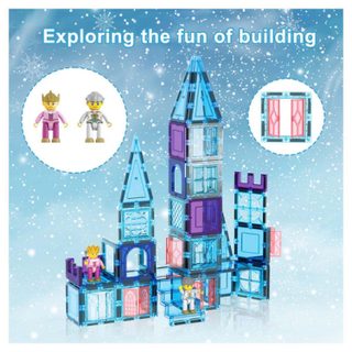 PicassoTiles Set 2 couleurs Hiver glace  72pcs