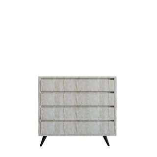 Commode en bois  Suvera  - 70 x 40 x 86 cm - Travertin
