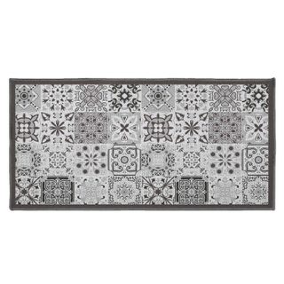 Tapis déco rectangle  persane  50x120cm gris