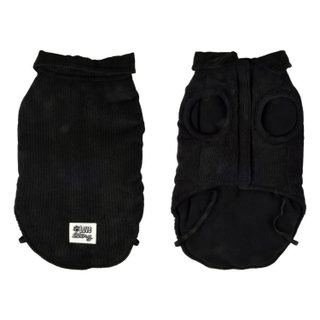 Manteau Pour Chien  Velours Côtelé  30cm Noir