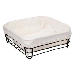 Corbeille à Pain Carrée  Bistrot  25cm Noir & Blanc