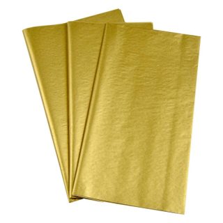 Lot de 6 Feuilles Papier de Soie  Cadeau  50x70cm Or