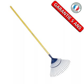 Balai à gazon professionnel 20 dents rondes - manche fibre 1,50 m