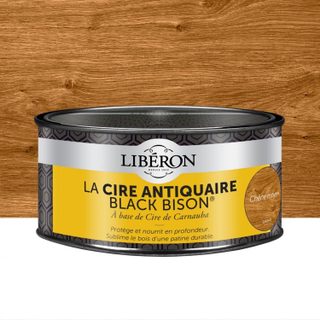 Cire en pâte meuble et objets Antiquaire black bison® LIBERON, chêne moyen 0.5 l