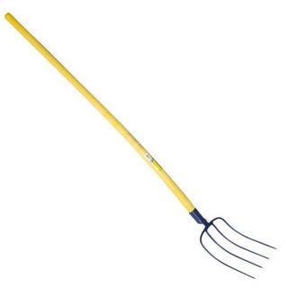 fourche à fumier douille 4 dents manche composite courbe 135