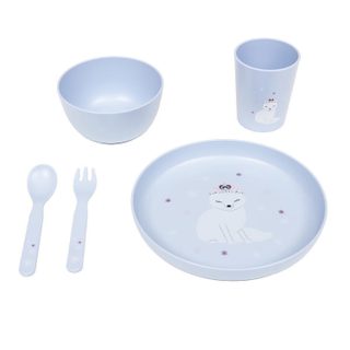 Set Repas Enfant 5 Pièces  Hiver  26cm Bleu