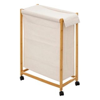 Panier à Linge  Roulant  52L Beige
