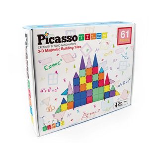 PicassoTiles Set Magnetique 61 pcs