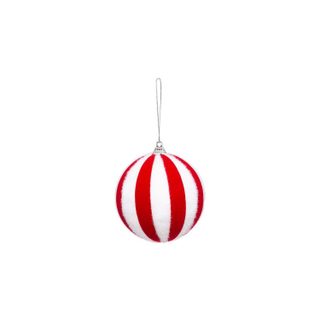 Boule de Noël  La Piste  8cm Rouge & Blanc