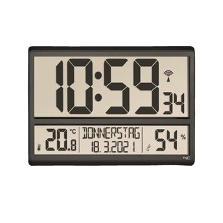 Horloge murale TFA 60.4520.01 couleur noire