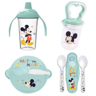 Thermobaby Pack repas 1er age MICKEY - 1 grignoteuse + 1 bol avec cuillere + 1 tasse a poignée + un set de 2 couverts