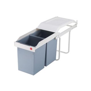 Hailo Poubelle de cuisine tri sélectif encastrable - 2 x 14 Litres - Mutli- Box Duo L