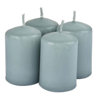Lot de 4 Bougies Pilier  Essentiel II  6cm Fleur de Coton