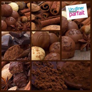 Lot de 20 Serviettes en Papier  Chocolats  38x38cm Marron