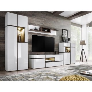 Paris Prix Ensemble Meuble TV Design Cross 330cm