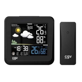 CGV 19001 station météo numérique Noir LCD Batterie