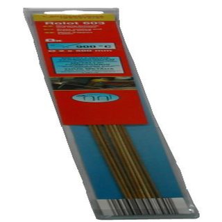Lot de 8 brasures laiton nu 500 mm Rolot 603 ROTHENBERGER