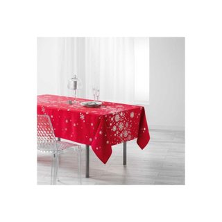 Nappe rectangulaire imprimée  constellation  150x300cm rouge