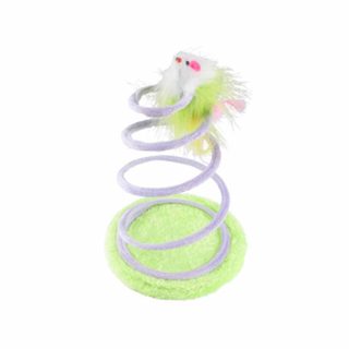 Jouet pour Chat  Ressort avec Souris  26cm Vert