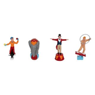Lot de 4 Santons Village de Noël   Cirque  20cm Multicolore