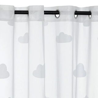 Rideau Voilage à Œillets  Nuage  140x240cm Blanc