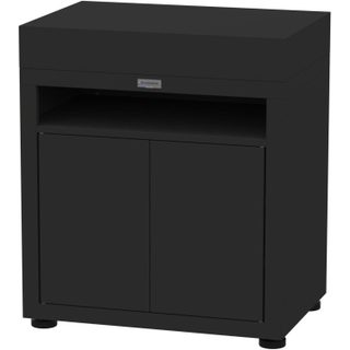 Le Marquier Meuble de cuisine extérieure avec tablette 80 x 55 cm, acier époxy noir