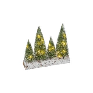 Accessoire Village de Noël  Sapins LED  20cm Vert