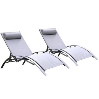 Keter Bains de soleil gris monaco (lot de 2) - 35-810341