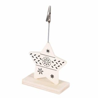 Clip Porte Nom de Noël  Nordic Étoile  Naturel