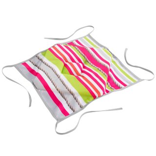 Coussin galette de chaise rayée matelot