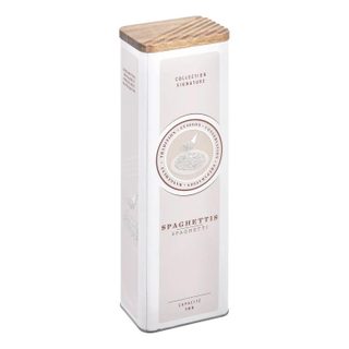 Boîte à Spaghettis en Métal  Signature  28cm Crème